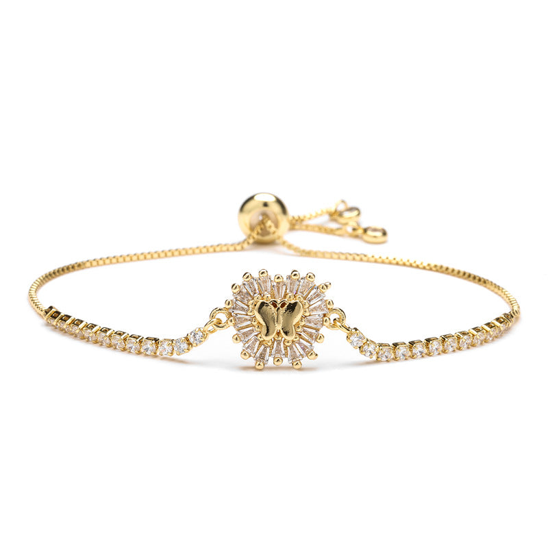 Pulsera de aleación de árbol de vida de mariposa para el día de la madre al por mayor